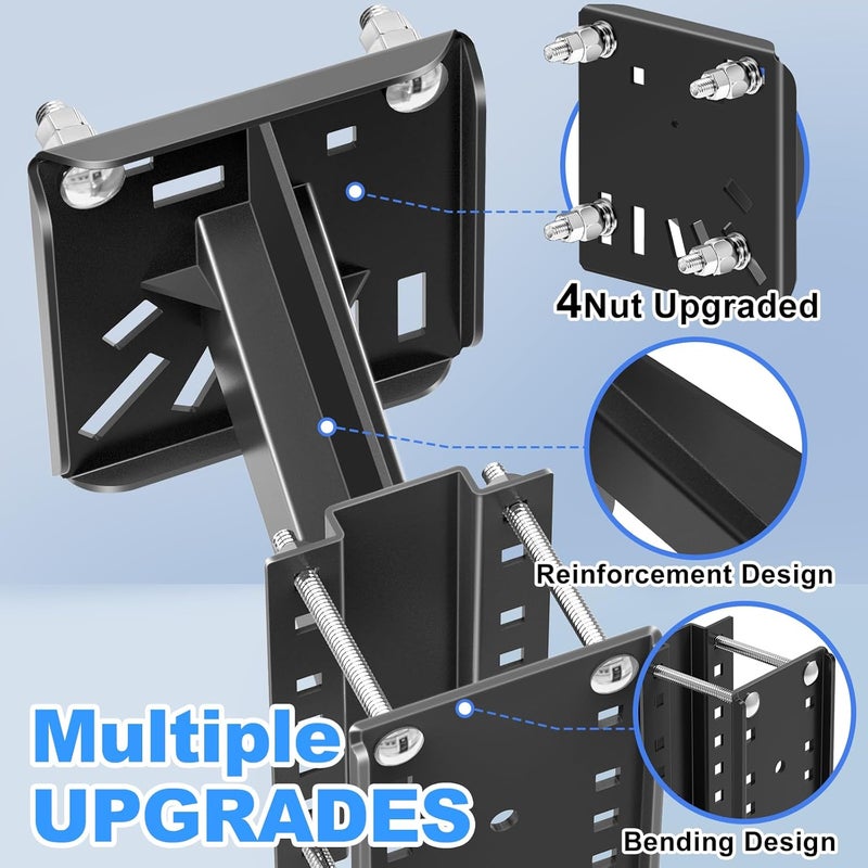 Foozet Trailer Spare Tire Mount Bracket, Heavy Duty Spare Tire Carrier Mount for Boat and RV, Fits 5 & 6 & 8 Lugs Wheels on 4.5'',4.75'',5.0",5.32",5.5",6.5",6.7",7.1" or 7.9" Bolt Patterns 160 Lbs - Image 2